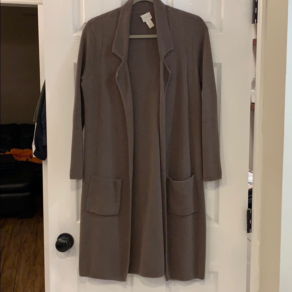 Chico’s brown long sweater